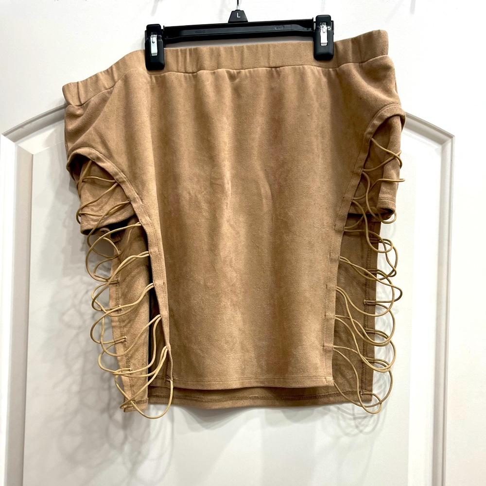Tan Mini Skirt
